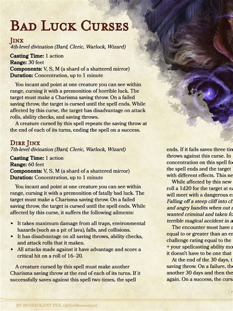 The Curse Collector's Guide: Acquiring and Using Curse Artifacts in Dnd